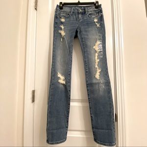 American Eagle Skinny Distressed Jeans